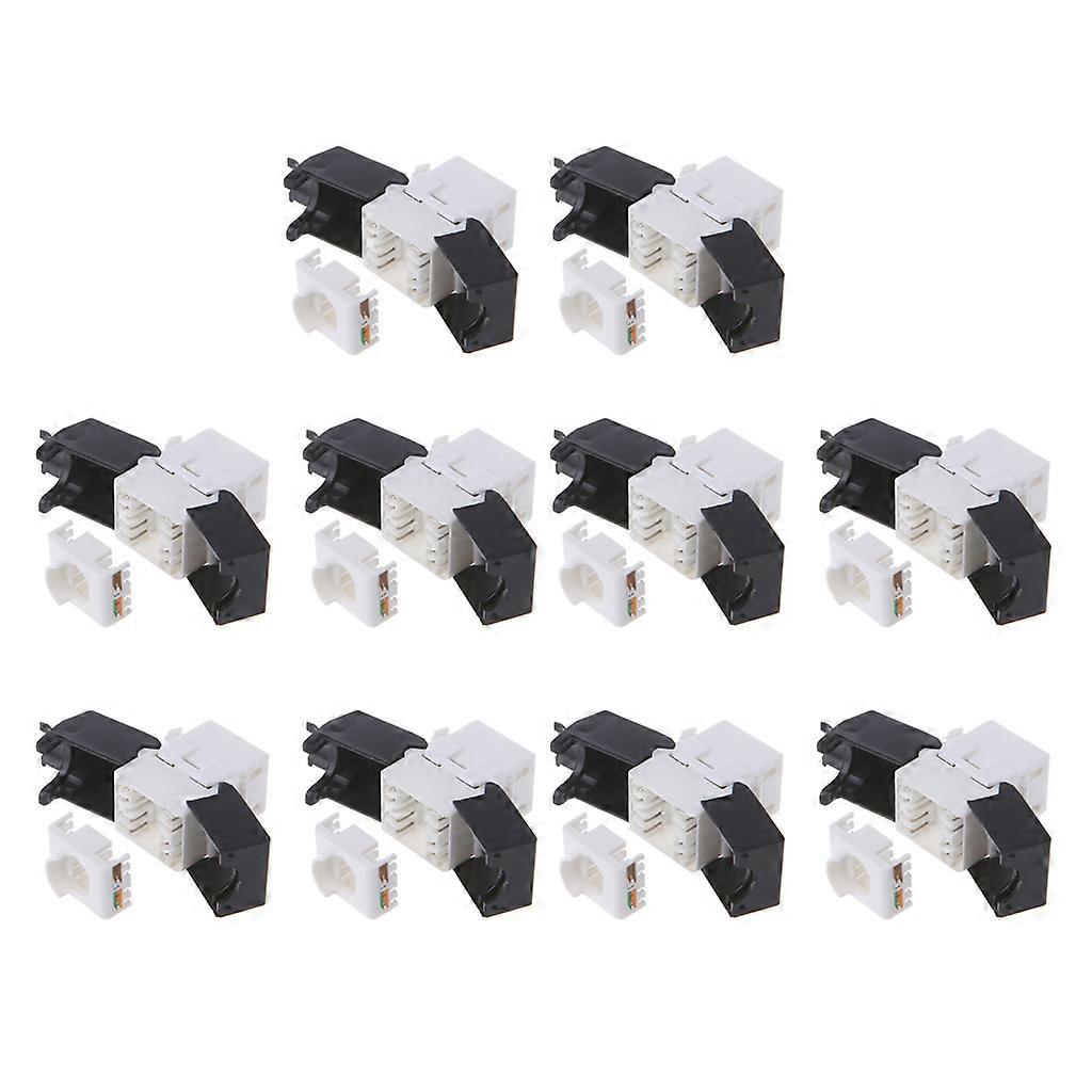 Ideal Industries Cat6 Keystone Jack Orange Paquet de 10 main image 0