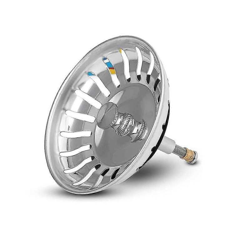 Сифон за мивка, неръждаема стомана, 79мм/82мм, модел с гумено уплътнение