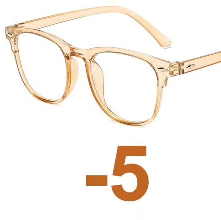 Ochelari corectivi Retro, -5.00 dioptrii, policarbonat, pentru femei