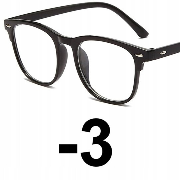 Ochelari corectivi NERD Retro, Policarbonat, -3.00, pentru femei