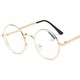 Ochelari corectivi, Aur Rotund, Policarbonat, Miopie -1.00, pentru Femei
