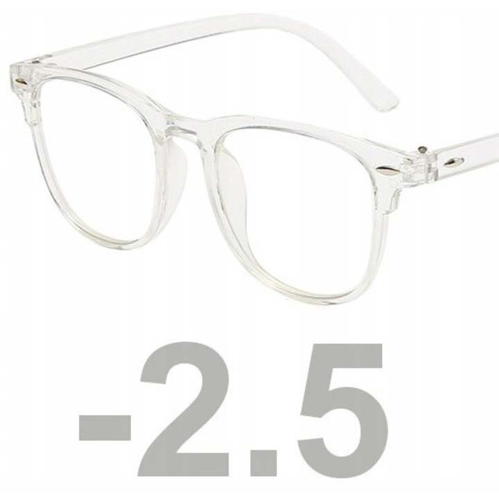 Ochelari corectivi Retro NERD, -2.50, policarbonat, pentru femei