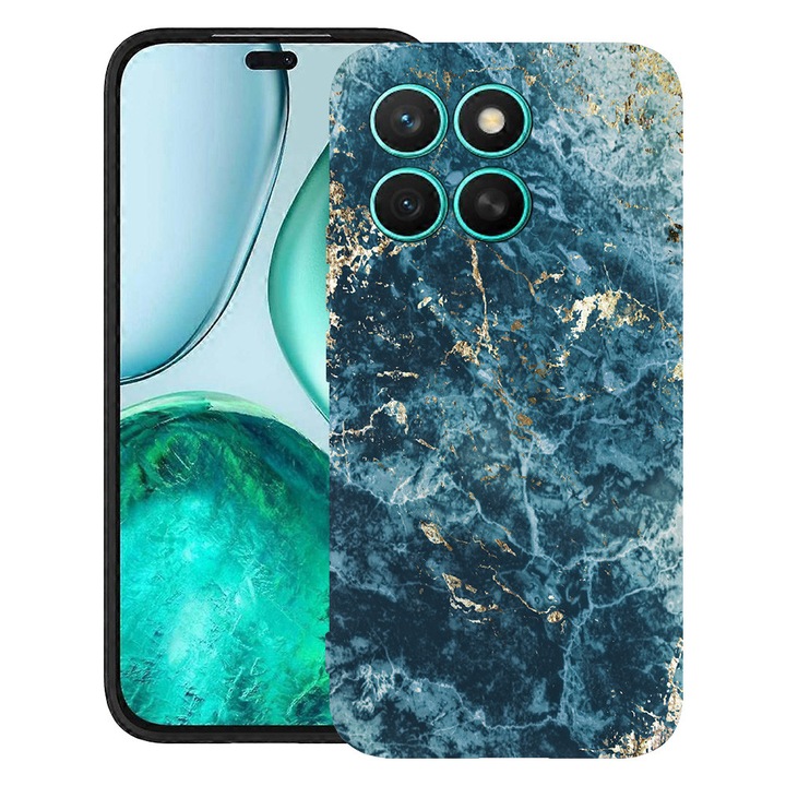 BestCase® Husa pentru Honor X7d / 400 Smart cu Design Marble - Green And Gold, TPU Mat Ultra Slim, 2071155 B 885