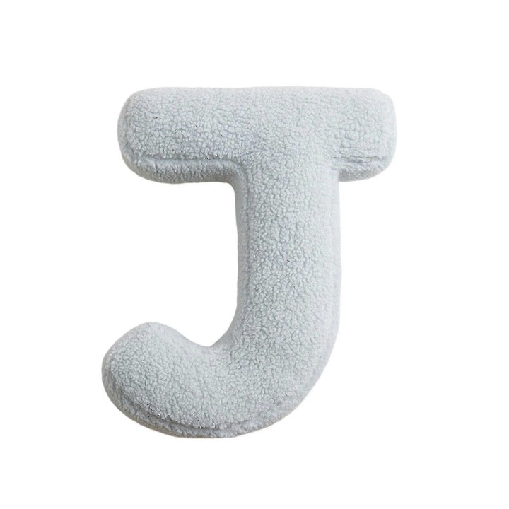 Perne decorative, litera J, bumbac, 38x30cm