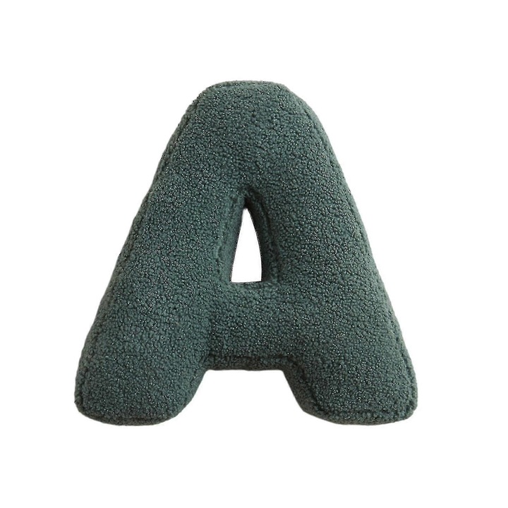Perna decorativa in forma de litera, bumbac, verde