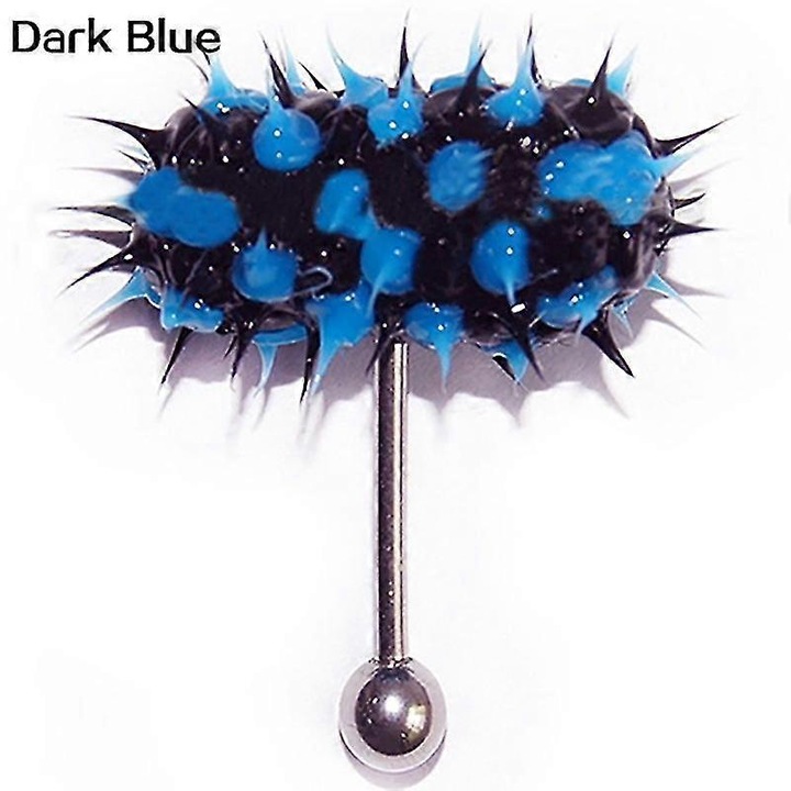 Piercing pentru limba, design fashion, forma ciocan, inox, 0.16cm x 1.8cm x 0.5cm