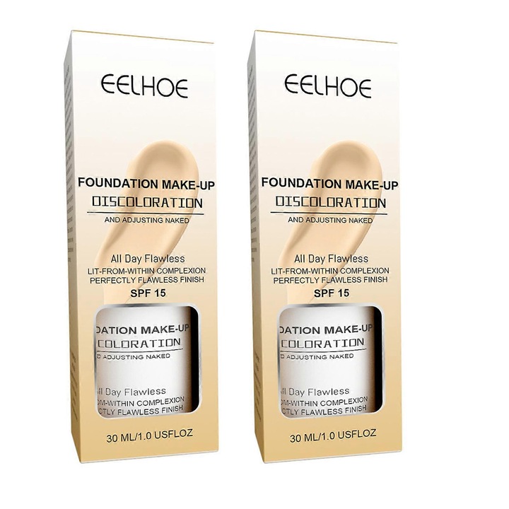 Fond de ten color-changing pentru piele matura, 30ml, set 2 buc