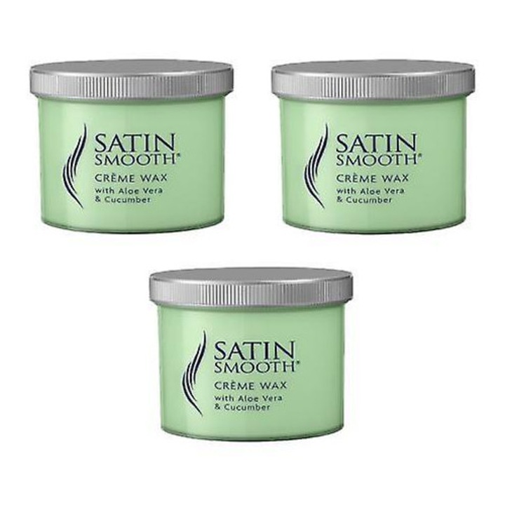 3 darab gyantapatron, Satin Smooth, 3 x 425g, Aloe Verával és uborkával, érzékeny bőrre