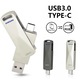 Tip-C USB Flash Drive cu interfata 2 in 1 512GB de mare viteza USB3.0 pentru calculator Telefon mobil Metal Mini Pen Drive