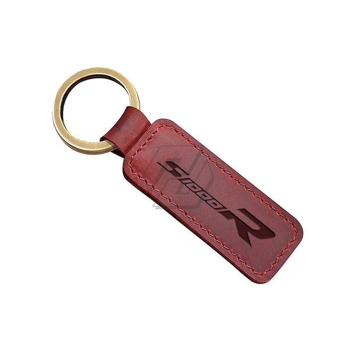 Ключодържател от телешка кожа, червен, 1x1x1 инч