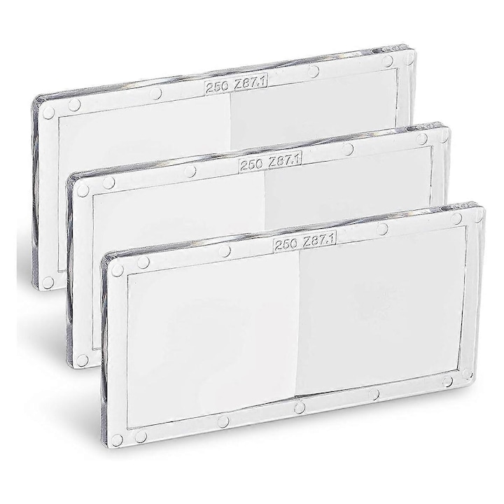 Set 3 lupe de sudura, 2.5 dioptrii, transparent, 10.8x5cm
