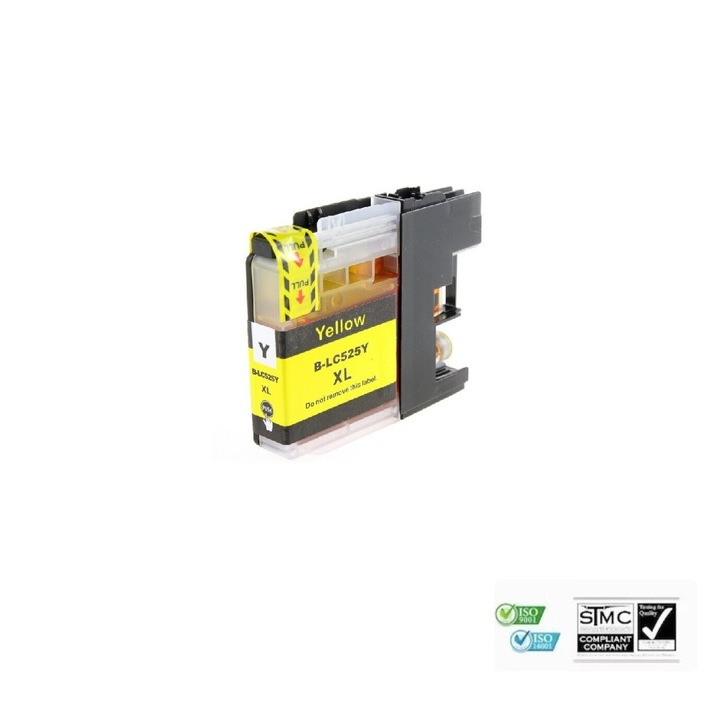 Kompatibilis tintapatron Brother LC525XL LC-525XL, sárga, 16 ml, BROTHER DCP-J100 / DCP-J105 / MFC-J200 készülékekhez