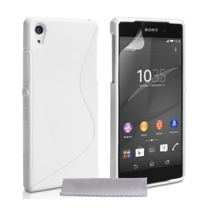 Силиконов гръб VIPCASE S-Line Sony Xperia J ST26i, Бял