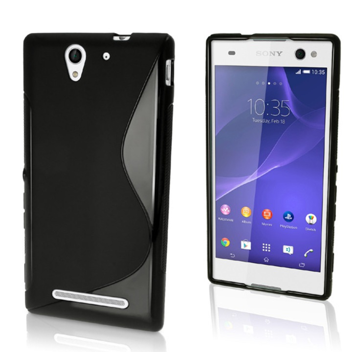 Силиконов гръб VIPCASE S-Line Sony Xperia ZR M36h / C5502, Черен