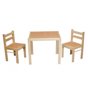 Set Let S Play Din Lemn De Fag Pentru Copii 64x53 Cm O Masa Si Doua Scaune Culoare Natur Emag Ro