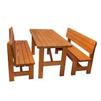 set wiesbaden din lemn masiv de rasinos 150x70 cm pentru gradina sau terasa o masa si doua banci culoare cires imagen 41_0_
0