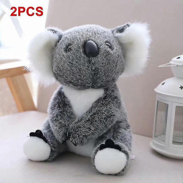 Set de papusi de plus, design koala, gri, dimensiuni variate: 13x28cm