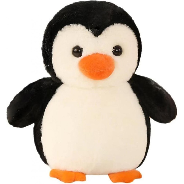 Jucarie de plus pinguin, 22cm, design dragut, companion confortabil