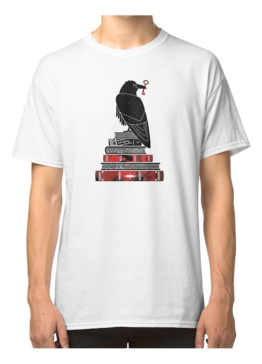 Férfi póló, fehér, 100% pamut, professzionális nyomtatás