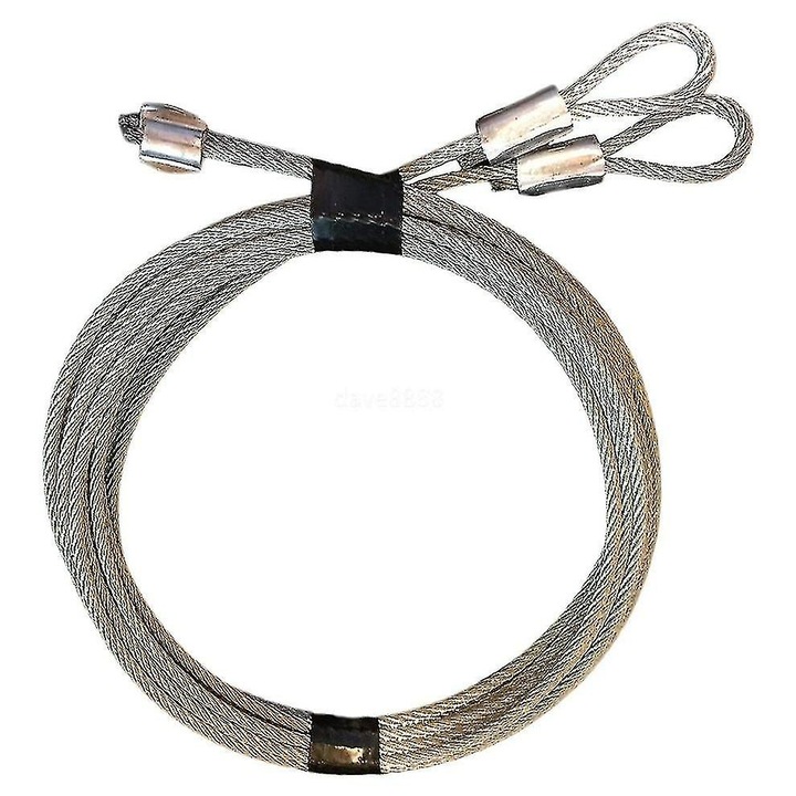 Set cabluri extensie pentru usi de garaj, 2.5m, otel galvanizat, cu carlige S