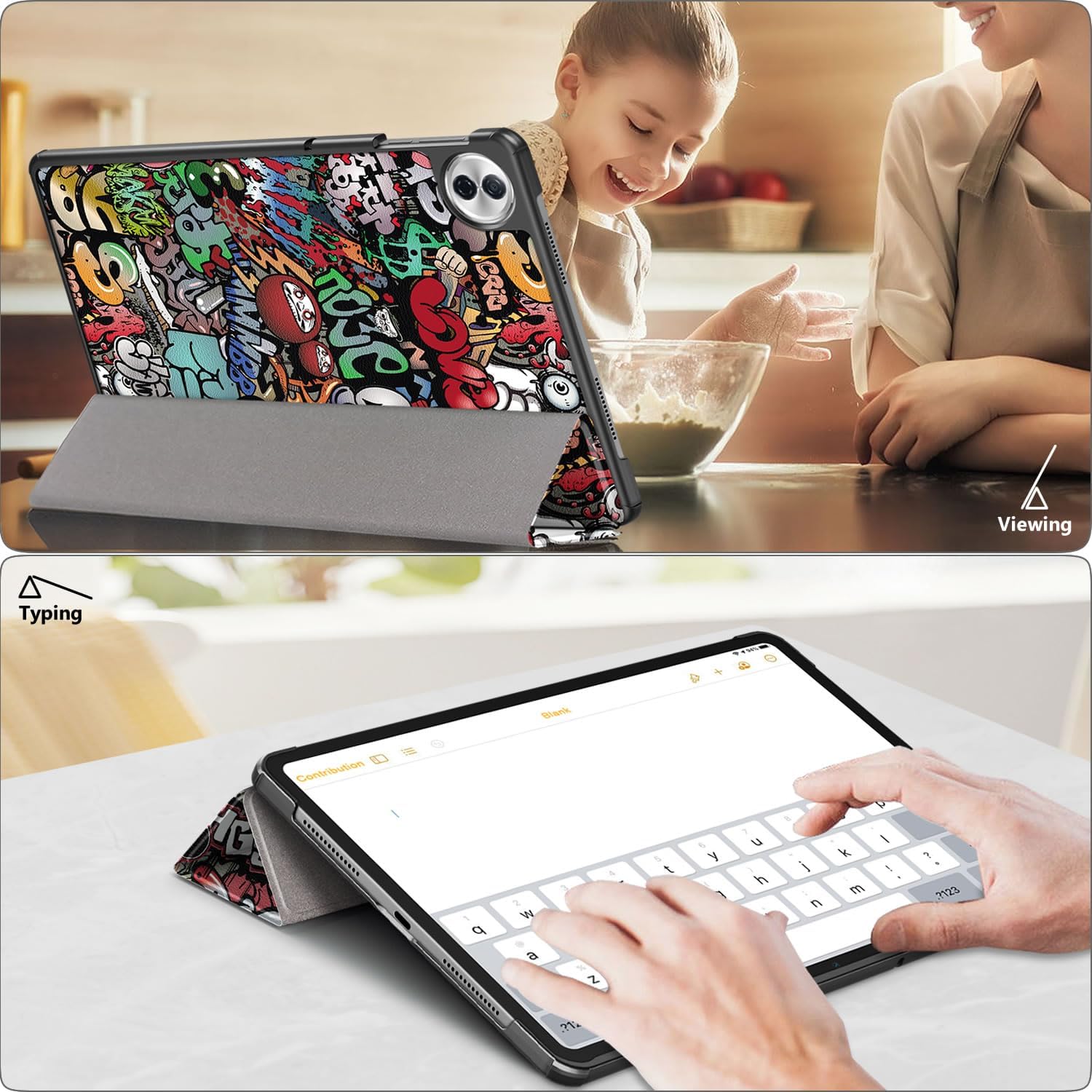 Husa pentru Honor Pad 10 12.1 inch tip stand functie sleep/wake-up si inchidere magnetica, protectie 360 - Urban Vibe