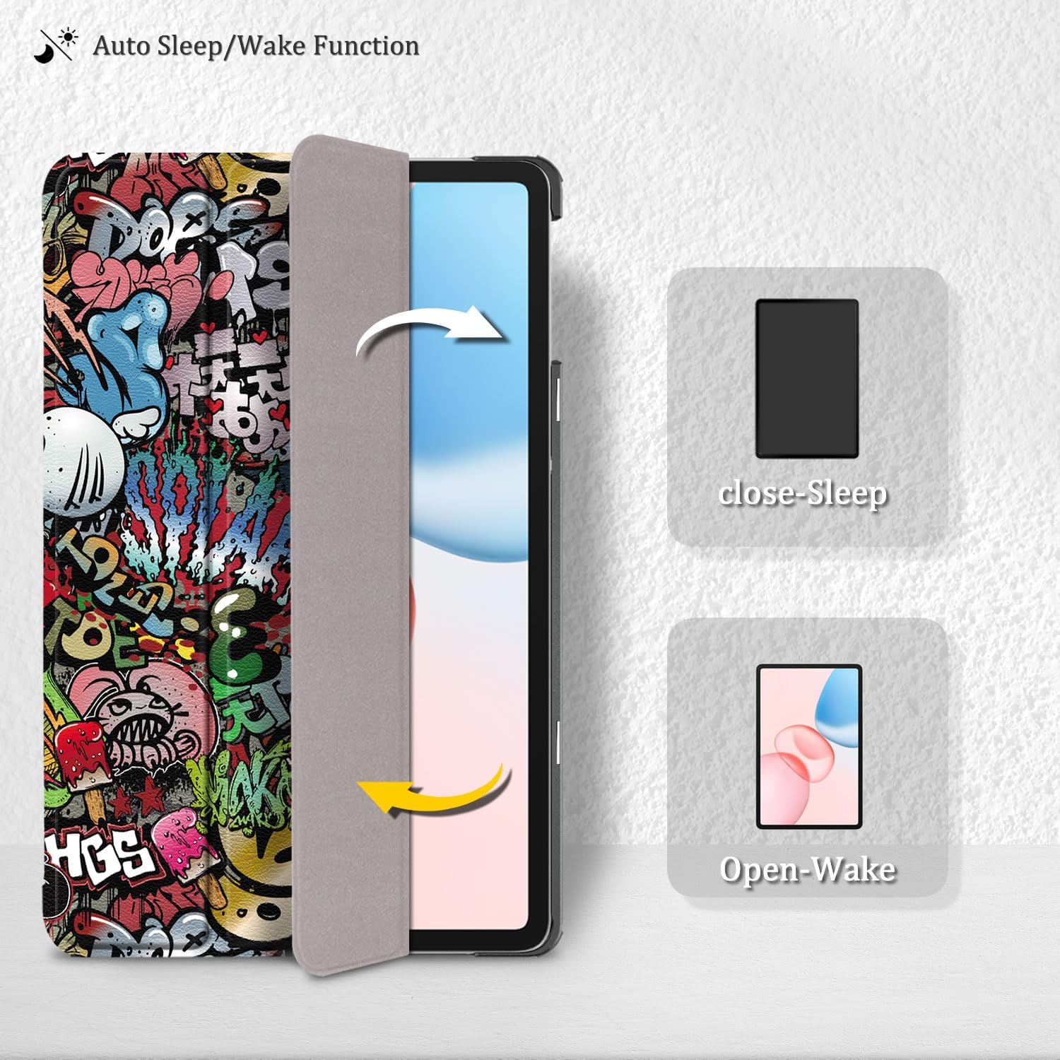 Husa pentru Honor Pad 10 12.1 inch tip stand functie sleep/wake-up si inchidere magnetica, protectie 360 - Urban Vibe