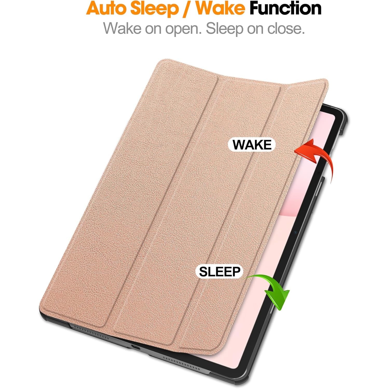 Husa pentru Honor Pad 10 12.1 inch tip stand functie sleep/wake-up si inchidere magnetica, protectie 360 - roz