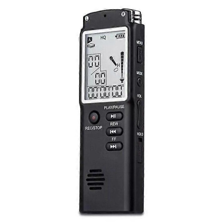 Recorder digital voce, 16 GB, Negru