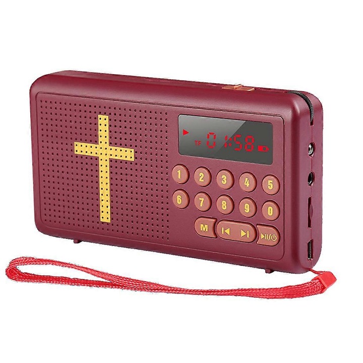 Player audio Biblie, USB, Rosu, 12.5x2.5x7cm