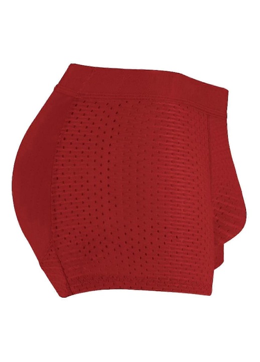 Boxeri, rosu, nailon, respirabil, cu modelare a soldurilor, XL INTL