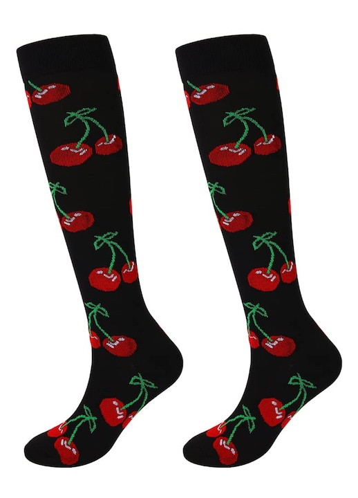 Дамски чорапи, GOGOU®, дълги над коляното, EU36-39, Черни