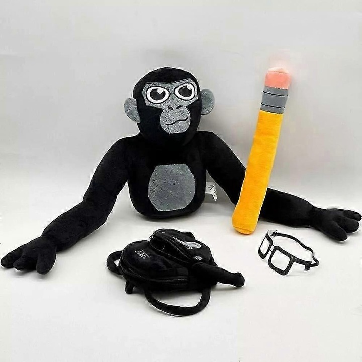 Jucarie de plus Gorilla Tag, 100% handmade, material sigur, multicolor, 30x30cm