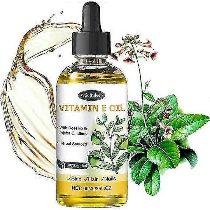 Kozmetikai olaj, 100% E-vitamin olaj, 60ml, bőrre, hajra és körömre, levendulaolajjal