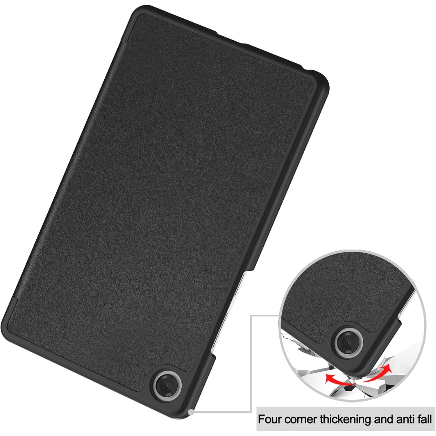 Husa pentru Lenovo Tab One 8.7 inch tip stand functie sleep/wake-up si inchidere magnetica, protectie 360 - negru