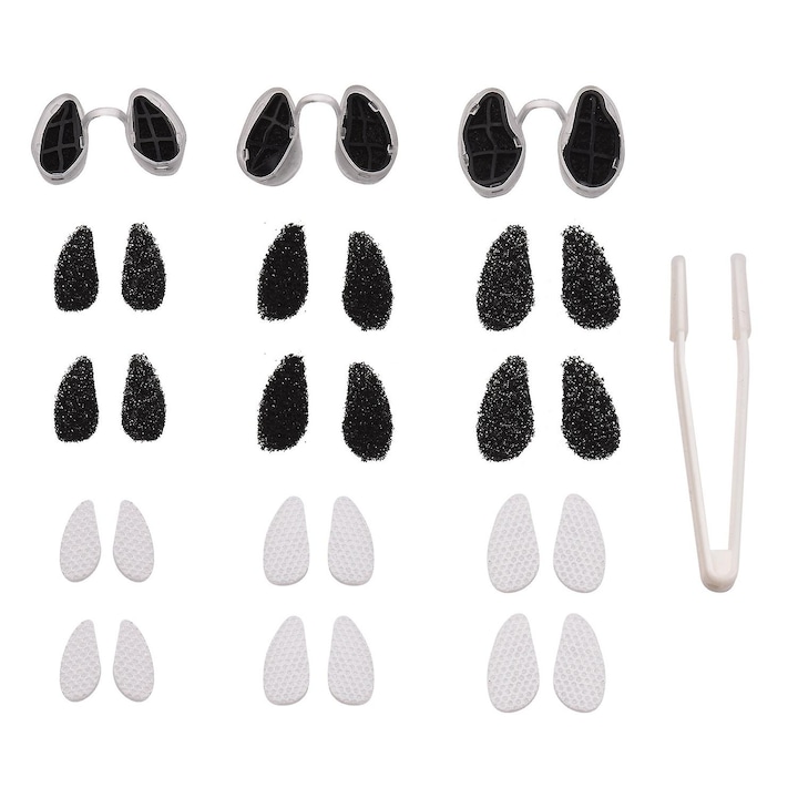Set filtre nazale invizibile, dimensiuni S, M, L, cu 3 filtre de rezerva, pentru protectie impotriva poluarii