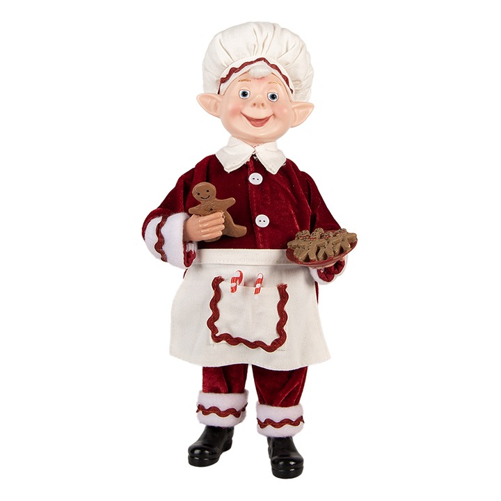 Figurina Elf textil multicolor 15x10x28 cm