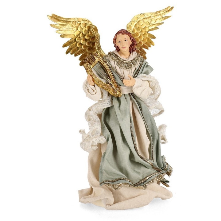 Többszínű textil angyal figura Faithful 20x17x36h