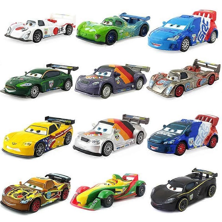 Masinuta diecast Cars, 1:55, 8x5x4cm, multicolor, set
