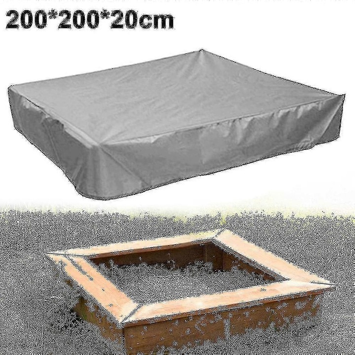 Покривало за пясъчник, 120x120x20см, зелен, оксфорд плат, UV защита 95%