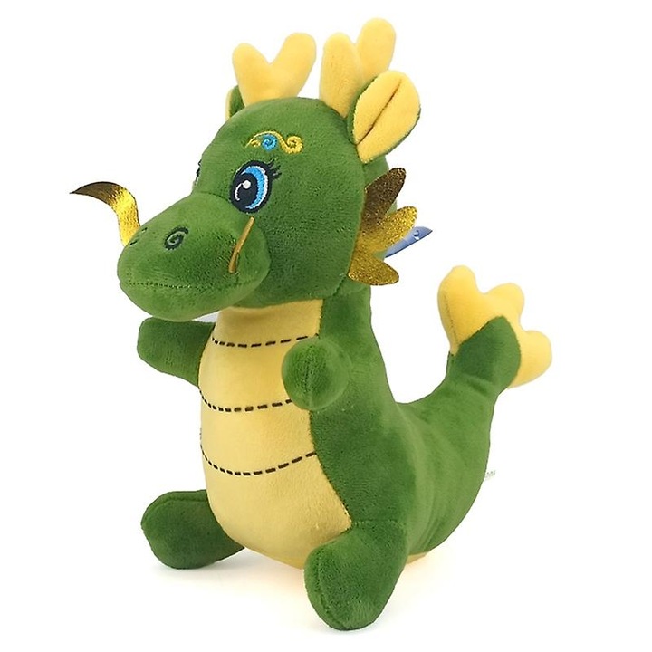 Kulcstartó sárkány plüss, 2024, S méret, 16cm, tapadókoronggal, véletlenszerű szín