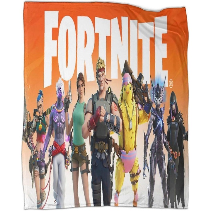 Patura pentru copii, 3D, flanel, 150x125cm, multicolor, moale si antialergic