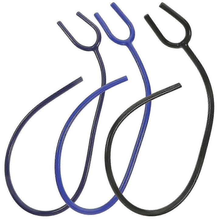 Set 3 tuburi de extensie pentru stetoscop, y-shaped, PVC, dimensiuni 60x5x1cm, culoare aleatoare