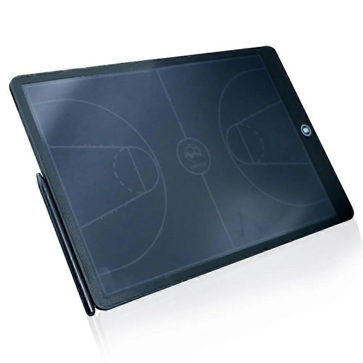 Tabla electronica de antrenor, 15 inch, fotbal/baschet, cu stilou, neagra