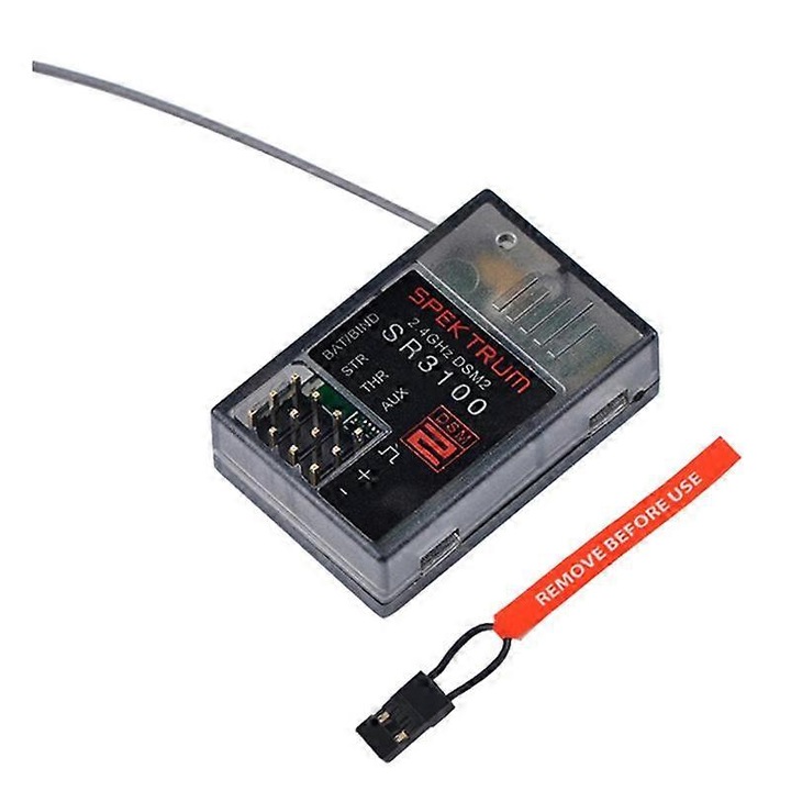 Receiever 3 canale SR3100, 2.4GHz, 33.1x21.6x12.35mm, gri