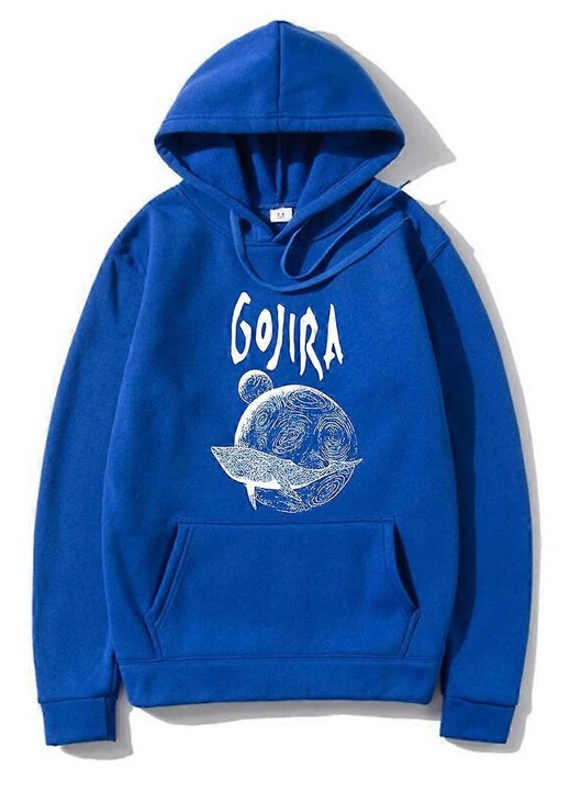 Hanorac barbati, pulover vintage supradimensionat, albastru, fabricat din material de calitate, L INTL