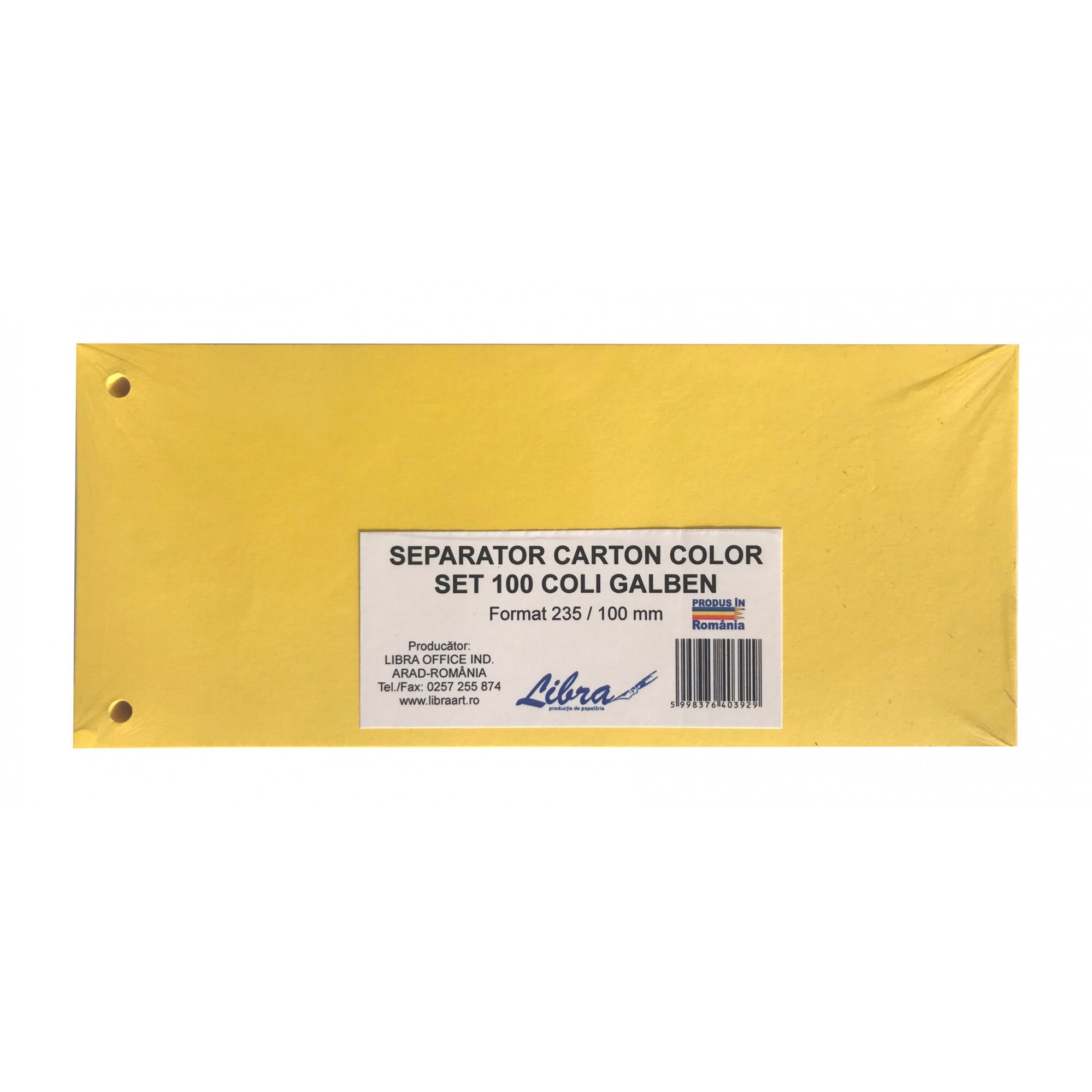 Separator set 100 carton galben