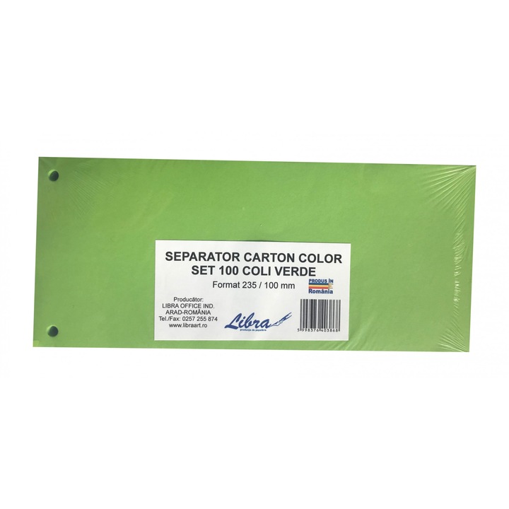 Separator set 100 carton verde deschis