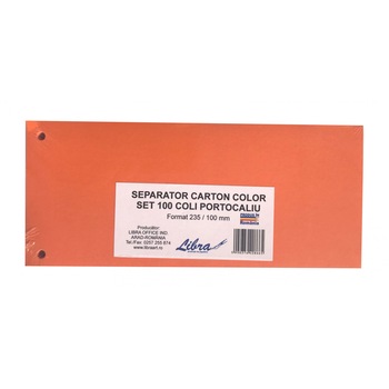 Separator set 100 carton portocaliu Separator set 100 carton portocaliu