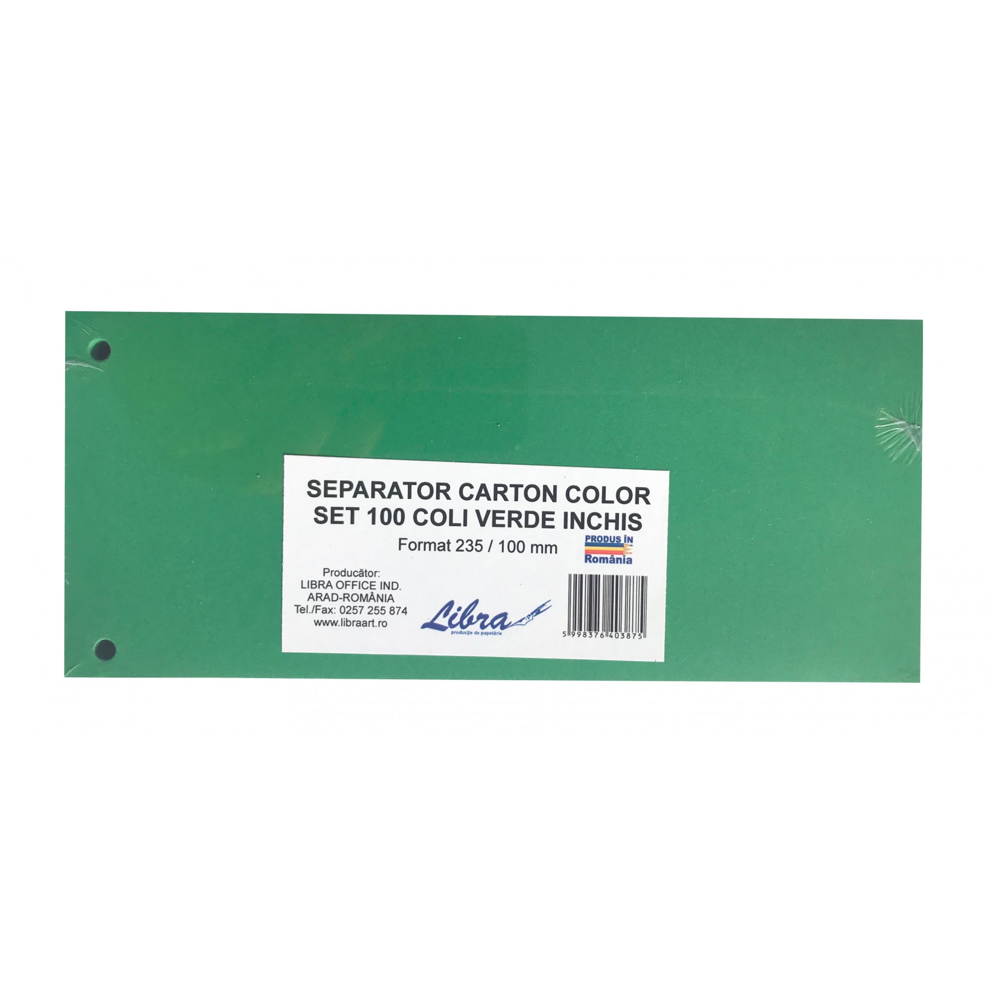 Separator set 100 carton verde craciun