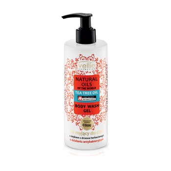 Gel de dus antibacterian cu extract din Arbore de Ceai Vellie Natural Oils of the World, 500ml Gel de dus antibacterian cu extract din Arbore de Ceai Vellie Natural Oils of the World, 500ml